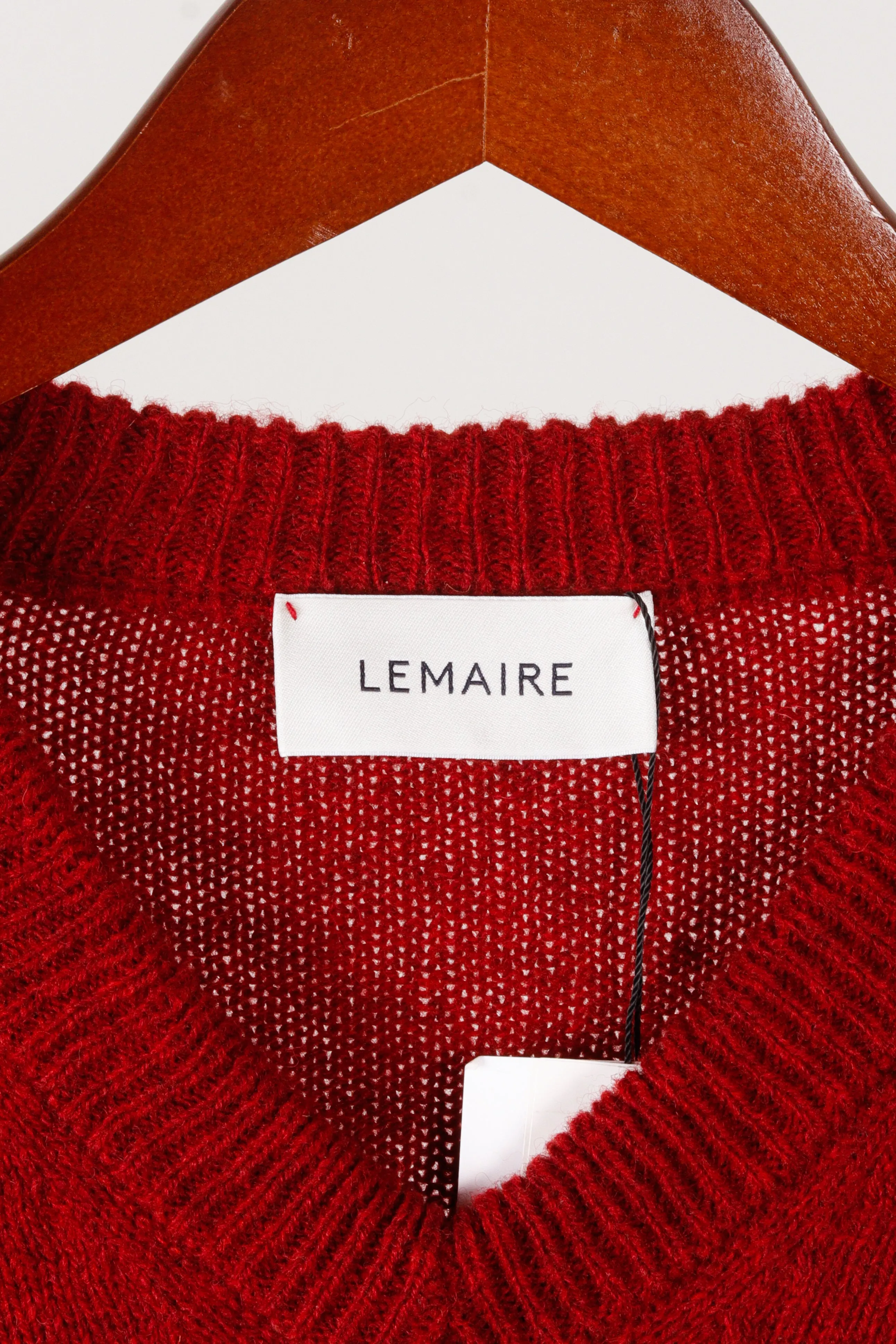 Lemaire SS22 'Merino Wool' V-Neck Sweater Burgundy (2022)