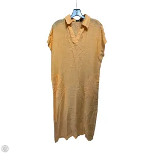 Linen Blend Dress Casual Maxi By T Tahari In Orange. Size: S