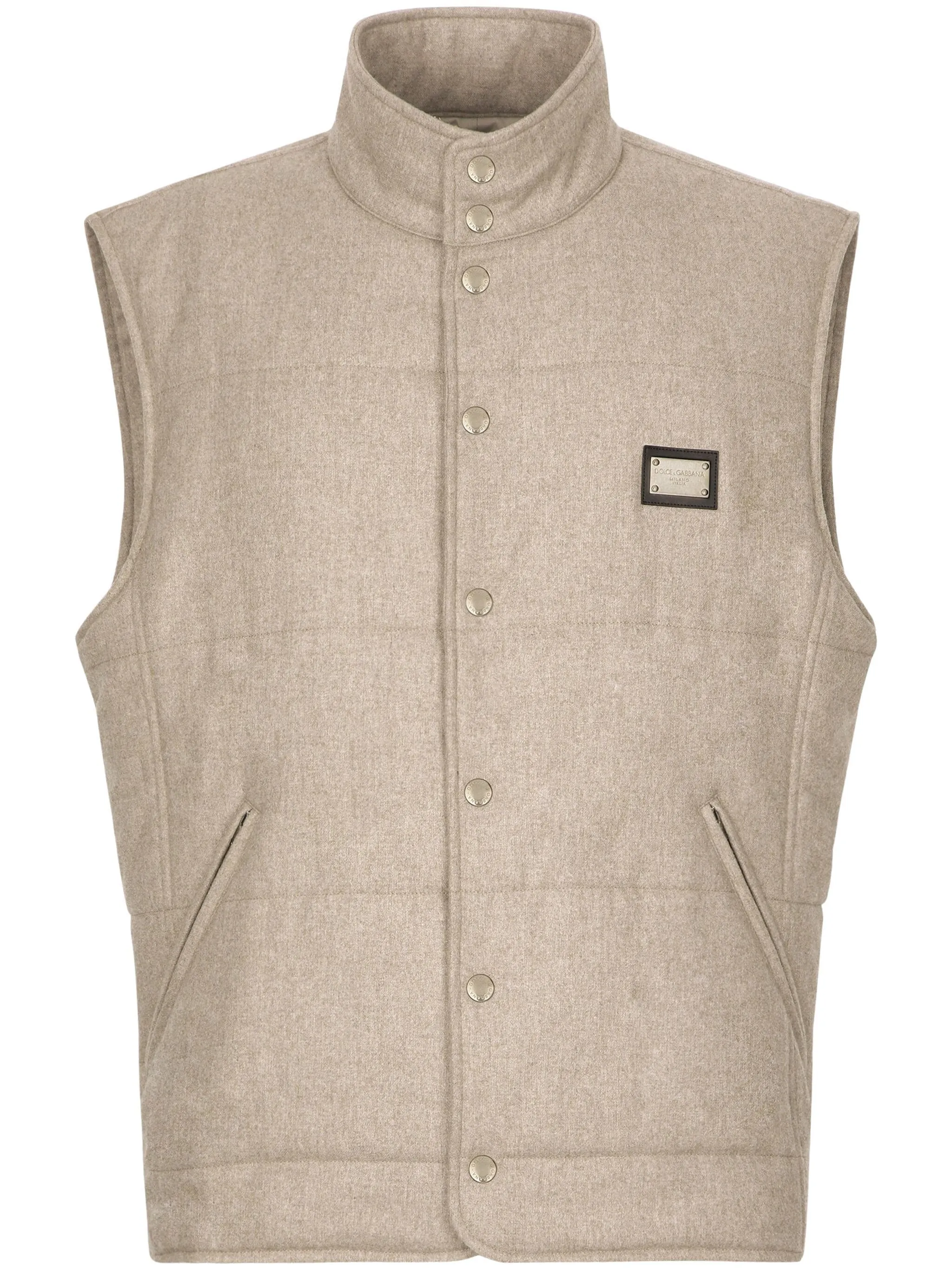 Logo-Plaque Cashmere-Blend Gilet