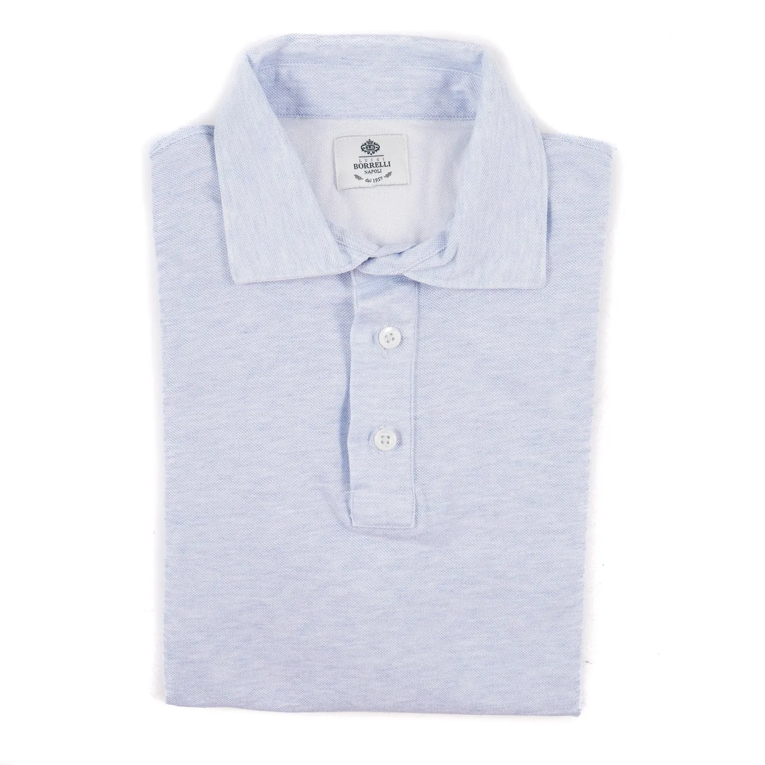 Luigi Borrelli Pique Knit Cotton Polo Shirt