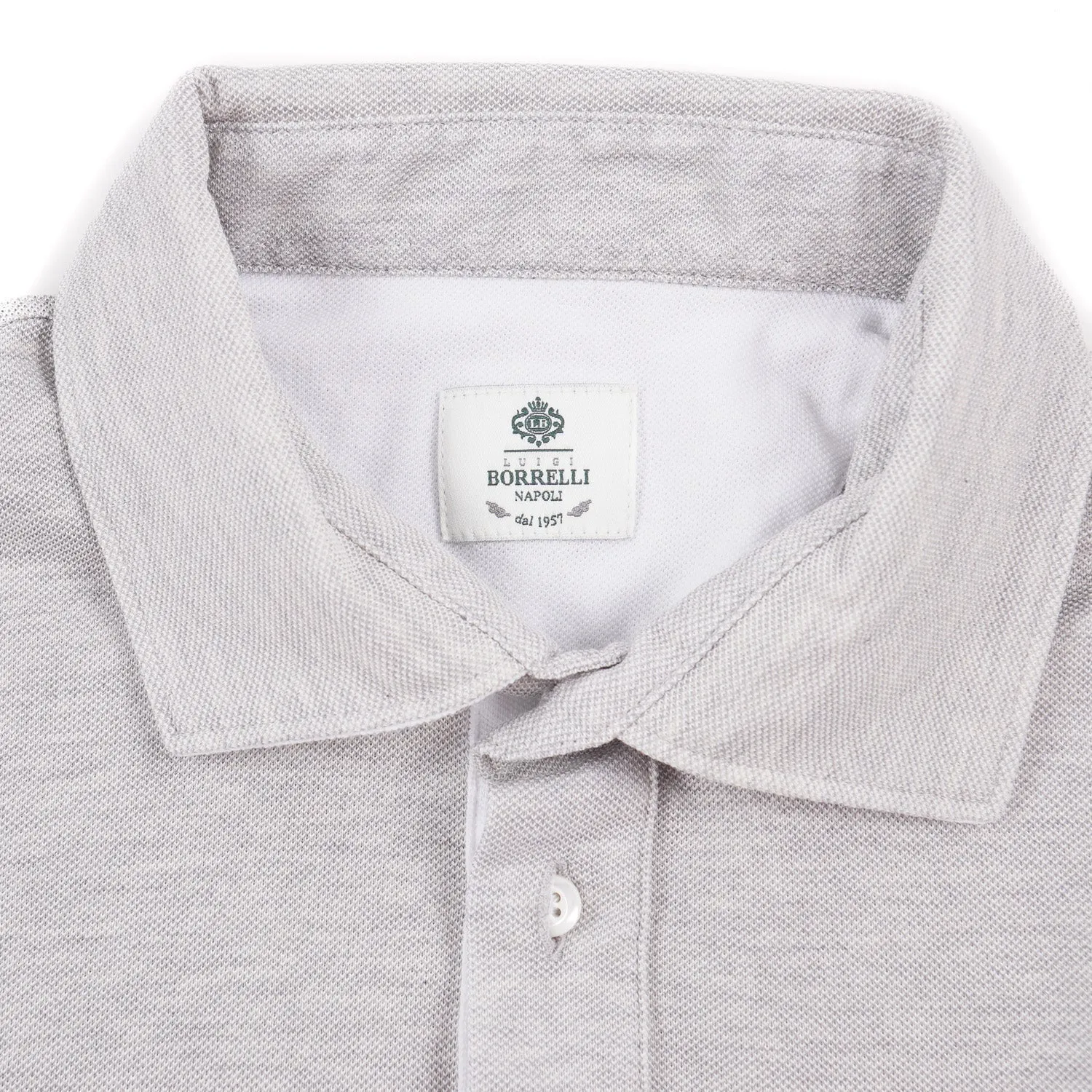 Luigi Borrelli Pique Knit Cotton Polo Shirt