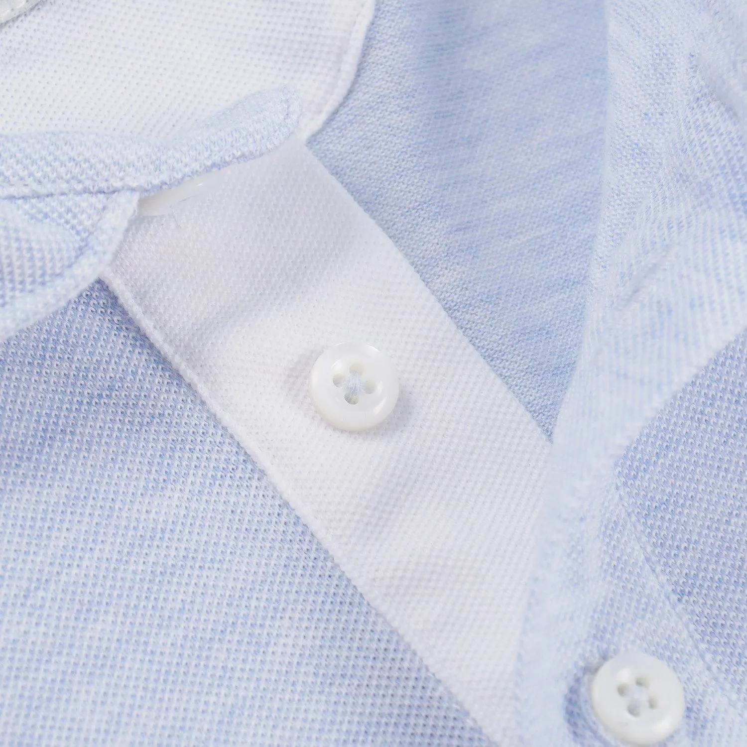 Luigi Borrelli Pique Knit Cotton Polo Shirt