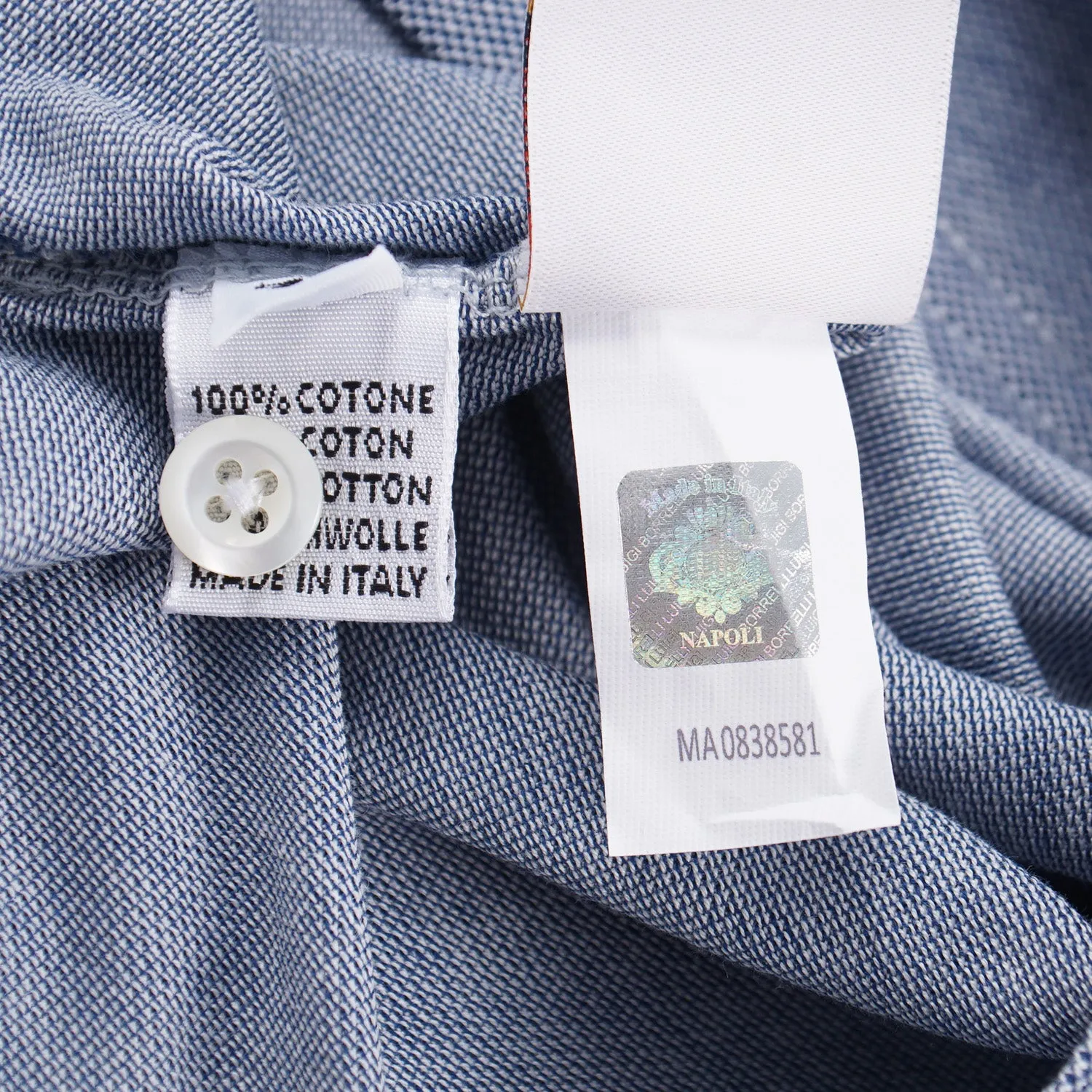 Luigi Borrelli Pique Knit Cotton Polo Shirt