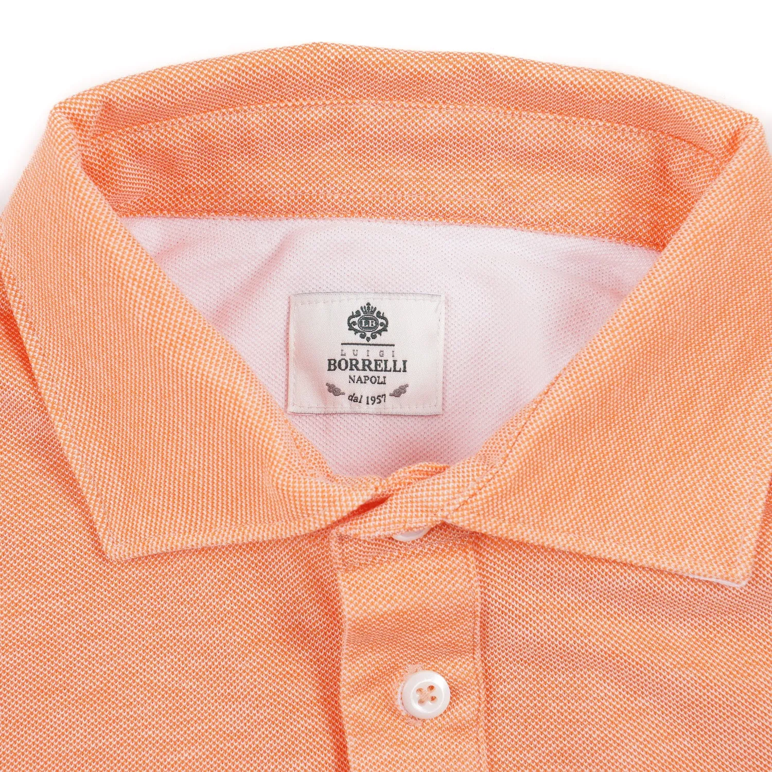 Luigi Borrelli Pique Knit Cotton Polo Shirt