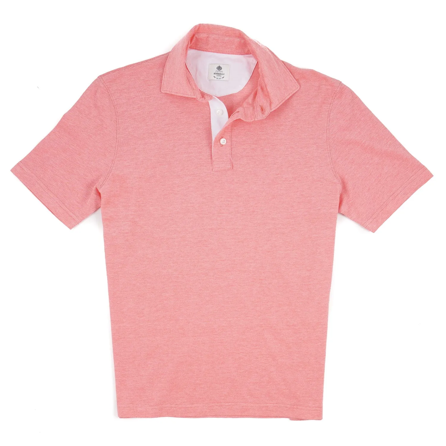 Luigi Borrelli Pique Knit Cotton Polo Shirt