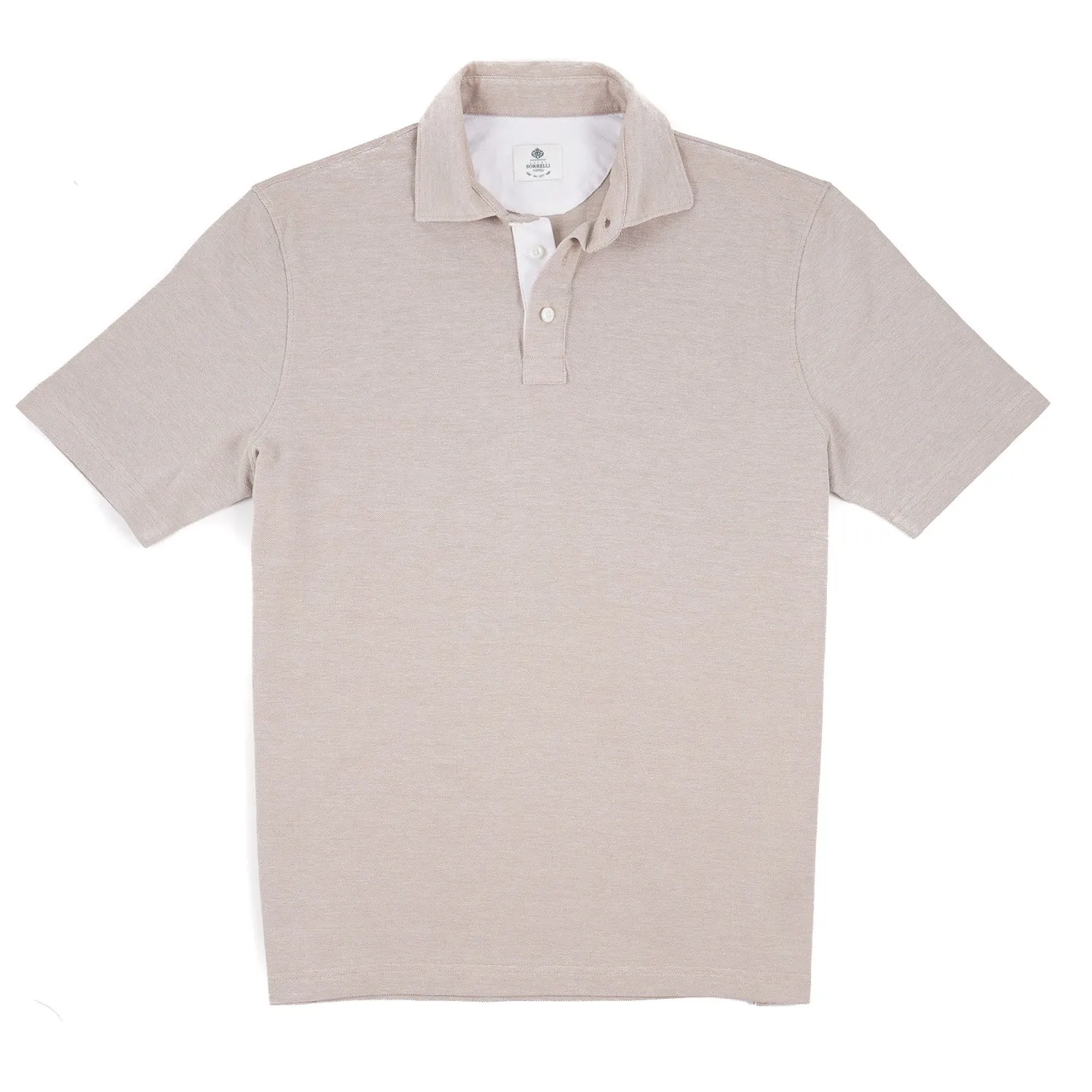 Luigi Borrelli Pique Knit Cotton Polo Shirt
