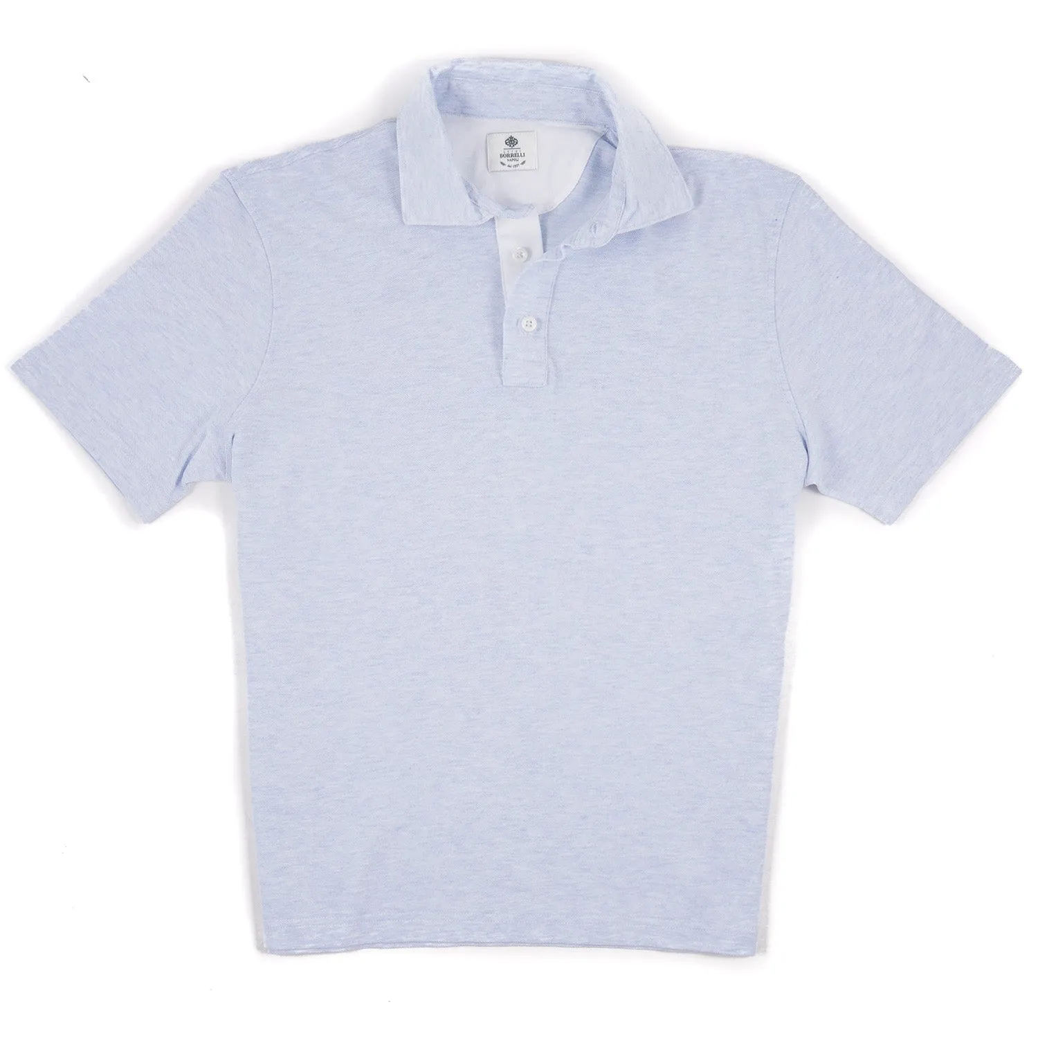 Luigi Borrelli Pique Knit Cotton Polo Shirt