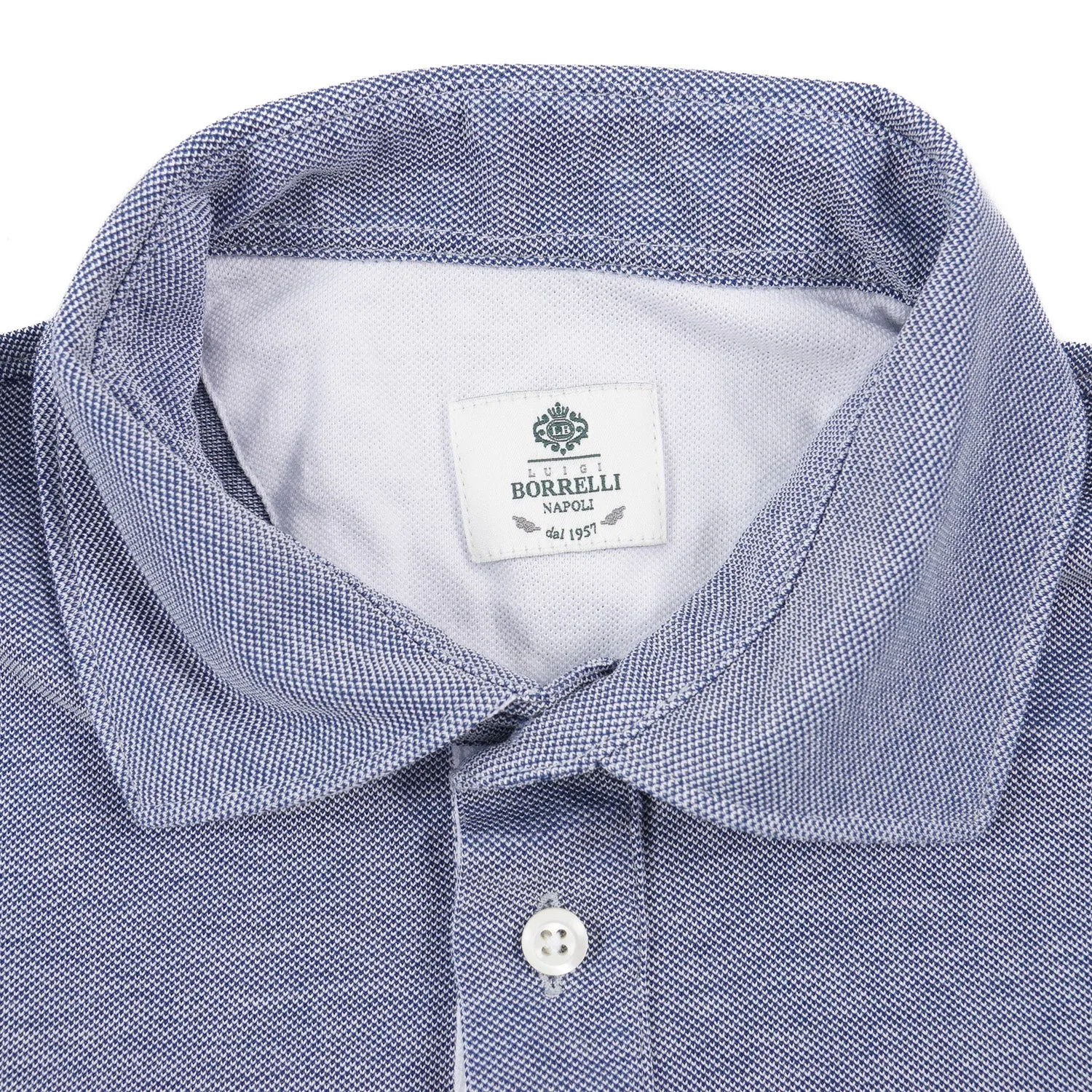 Luigi Borrelli Pique Knit Cotton Polo Shirt