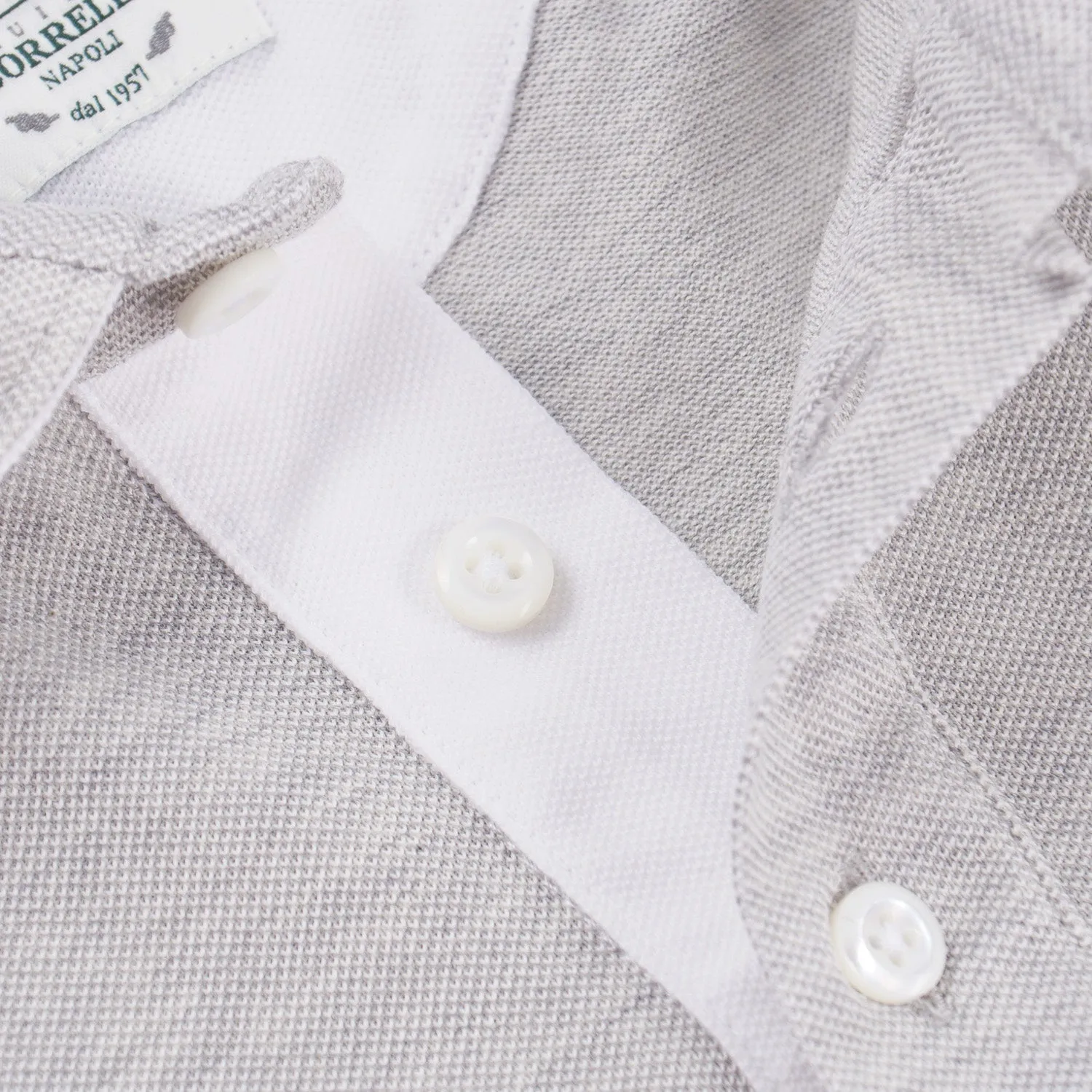 Luigi Borrelli Pique Knit Cotton Polo Shirt