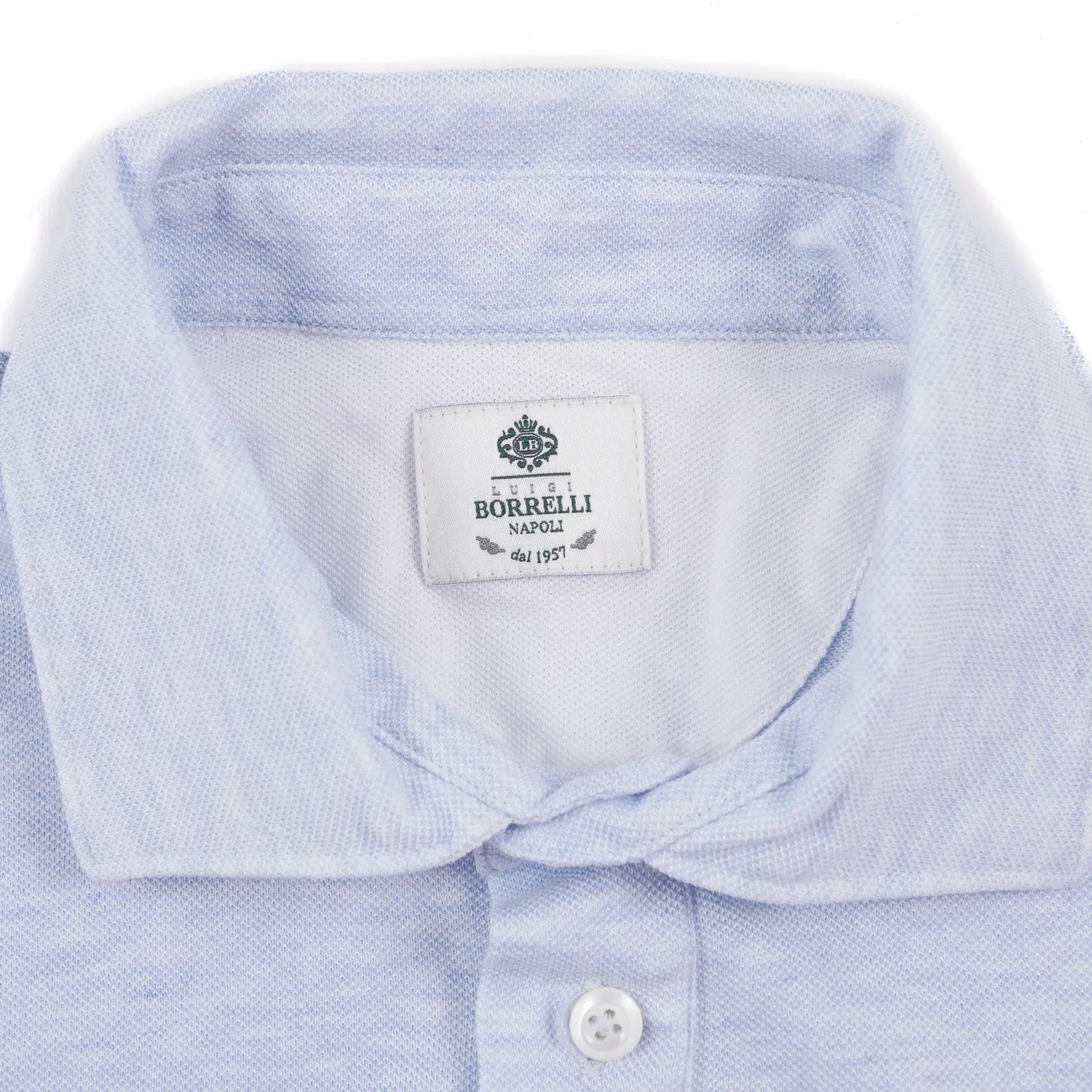 Luigi Borrelli Pique Knit Cotton Polo Shirt