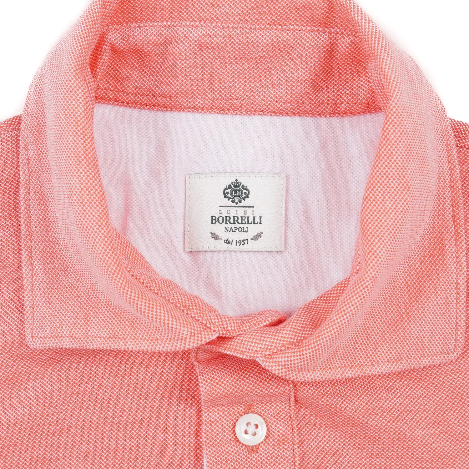 Luigi Borrelli Pique Knit Cotton Polo Shirt
