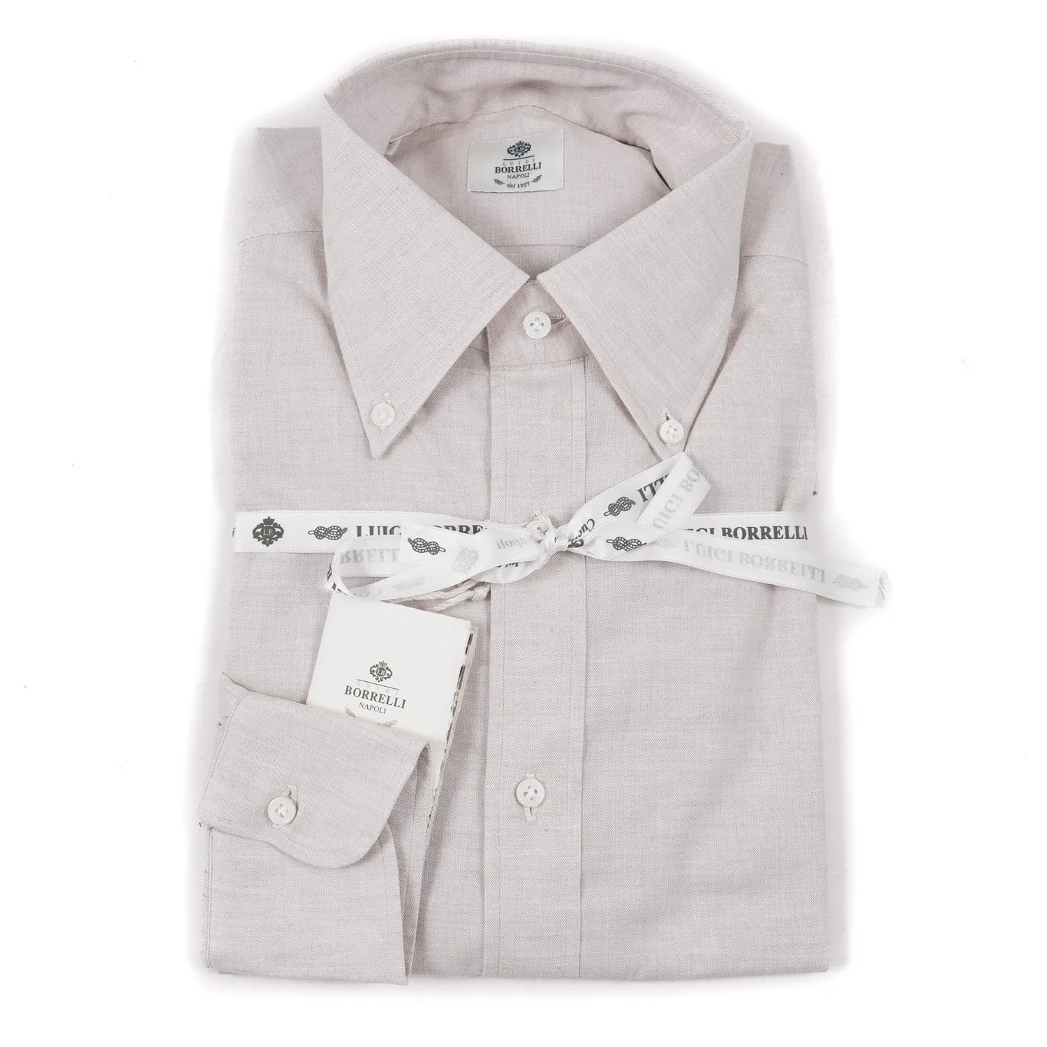 Luigi Borrelli Regular-Fit Cotton Dress Shirt
