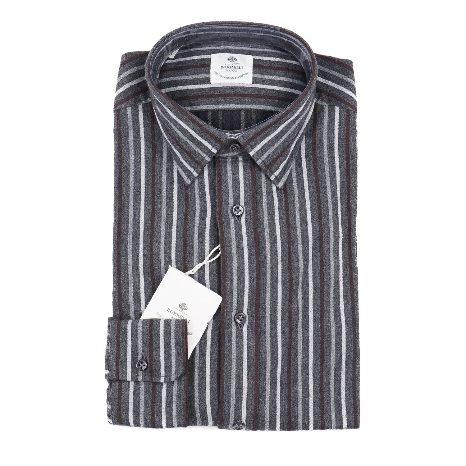 Luigi Borrelli Regular-Fit Flannel Cotton Shirt