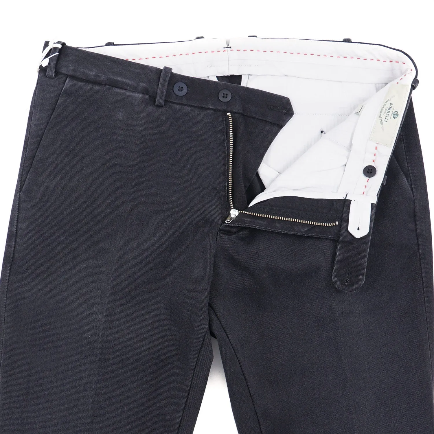 Luigi Borrelli Slim-Fit Denim Chinos