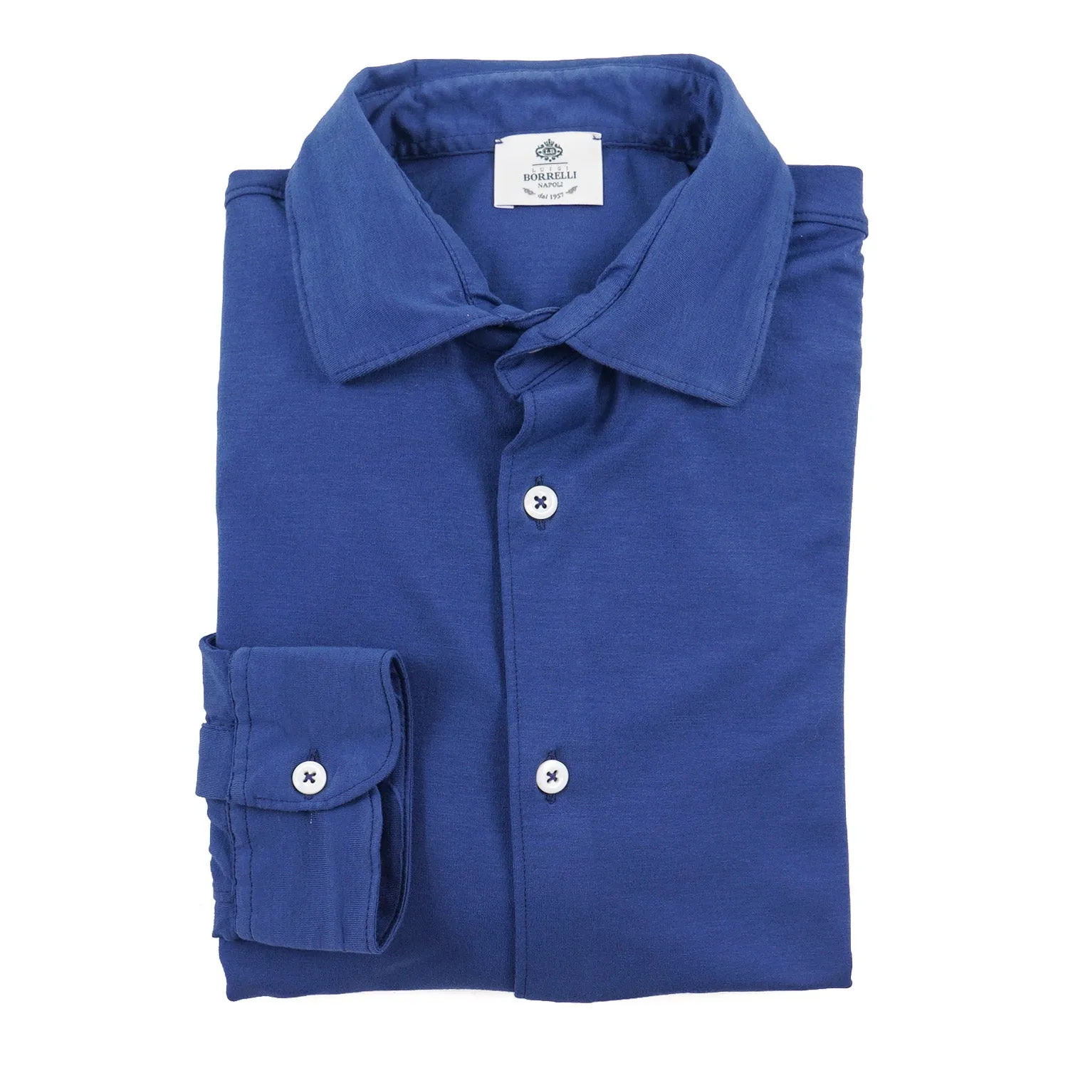 Luigi Borrelli Slim-Fit Jersey Cotton Shirt
