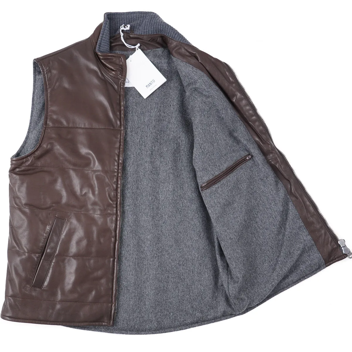 Manto Wool-Lined Nappa Leather Vest