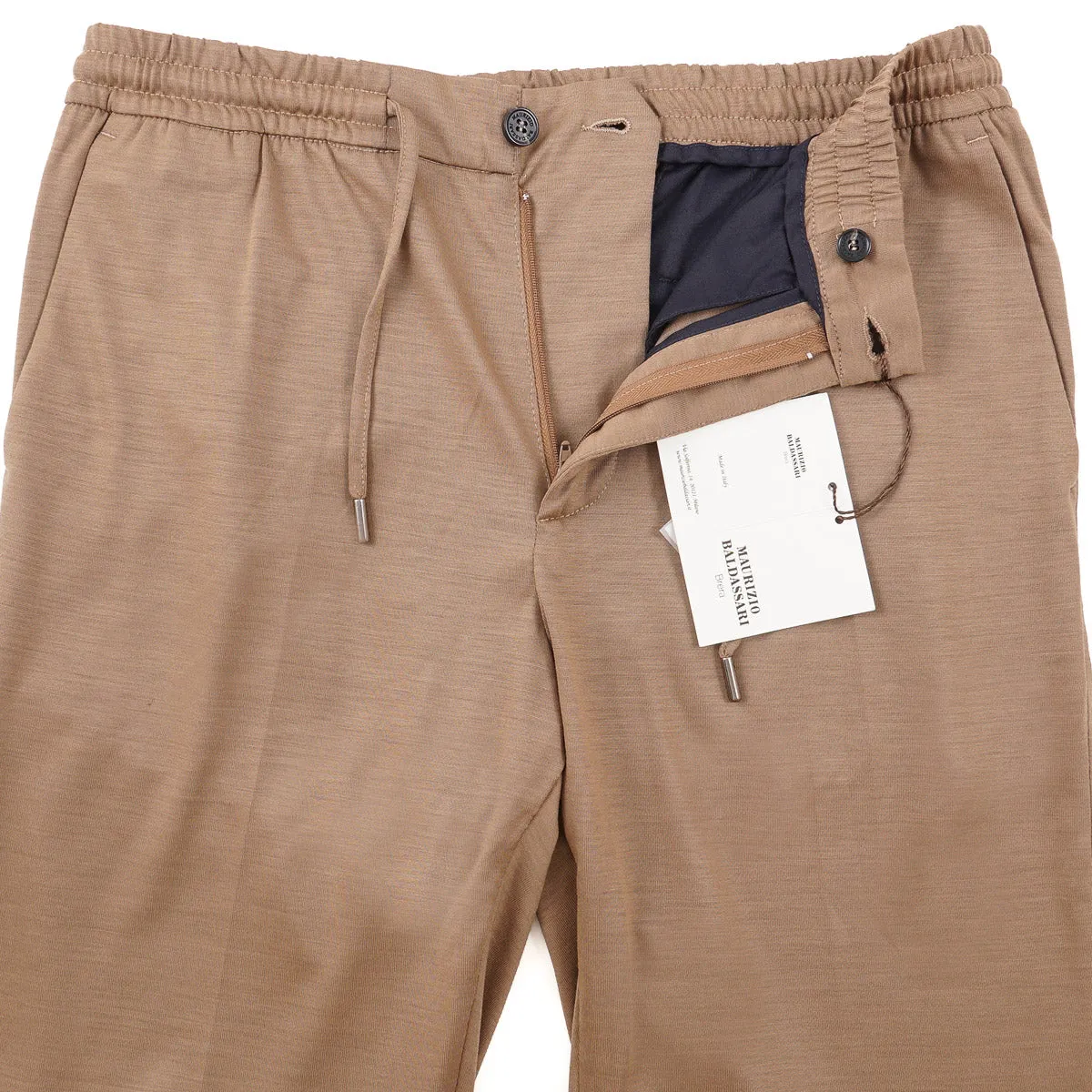 Maurizio Baldassari Jersey Wool Jogger Pants