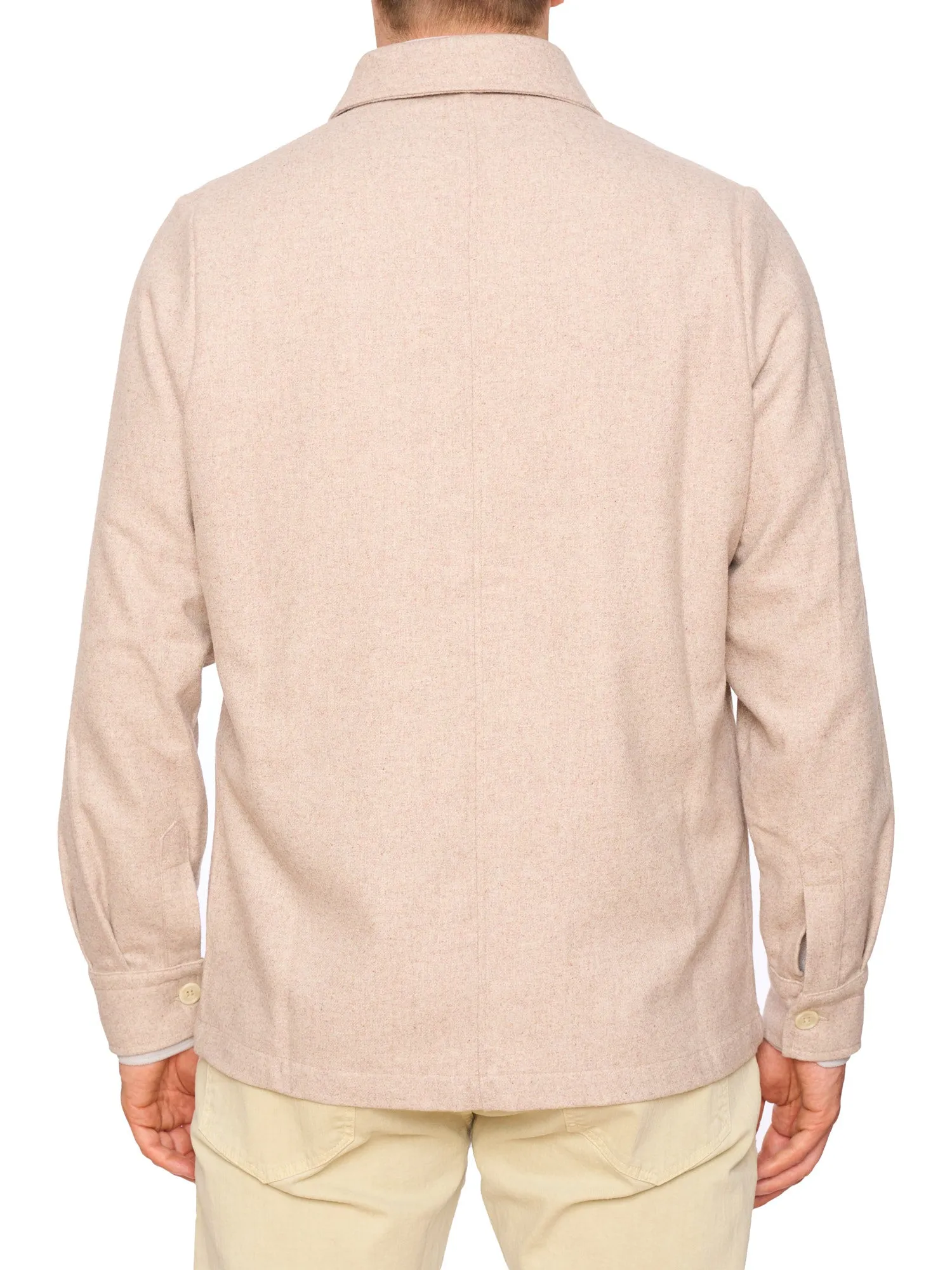 PIETRA SALATA Napoli Chester Beige Wool Utility Jacket NEW Slim