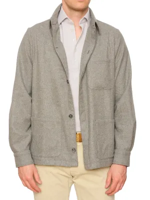 PIETRA SALATA Napoli Chester Gray Wool Utility Jacket NEW Slim