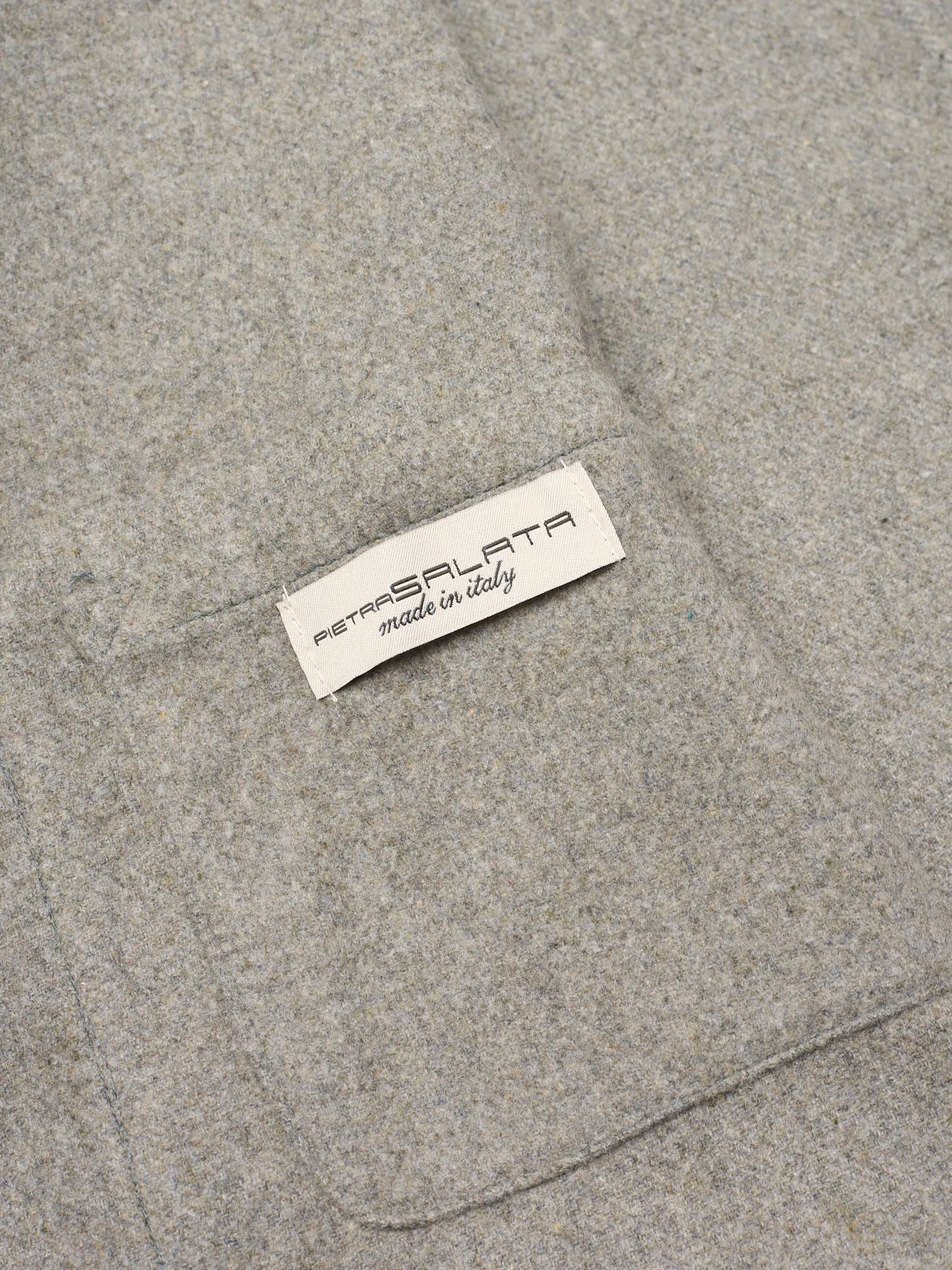 PIETRA SALATA Napoli Chester Gray Wool Utility Jacket NEW Slim