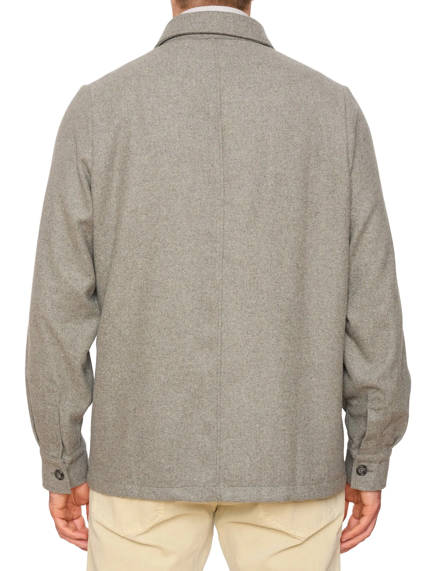 PIETRA SALATA Napoli Chester Gray Wool Utility Jacket NEW Slim