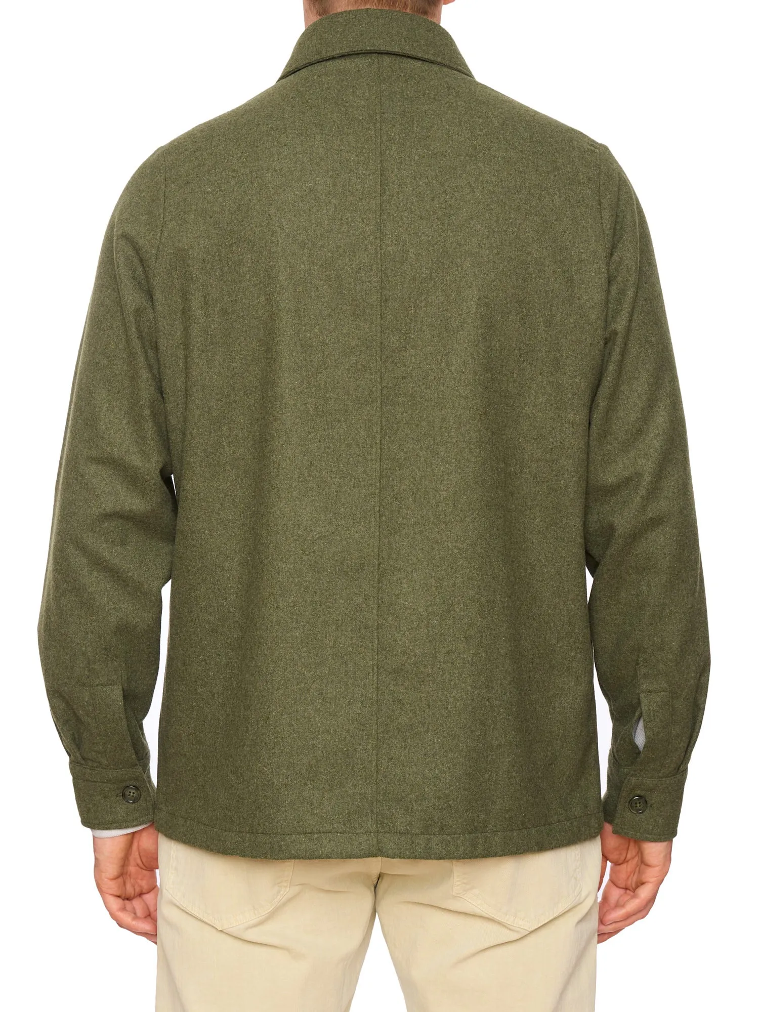 PIETRA SALATA Napoli Chester Green Wool Cashmere Utility Jacket NEW