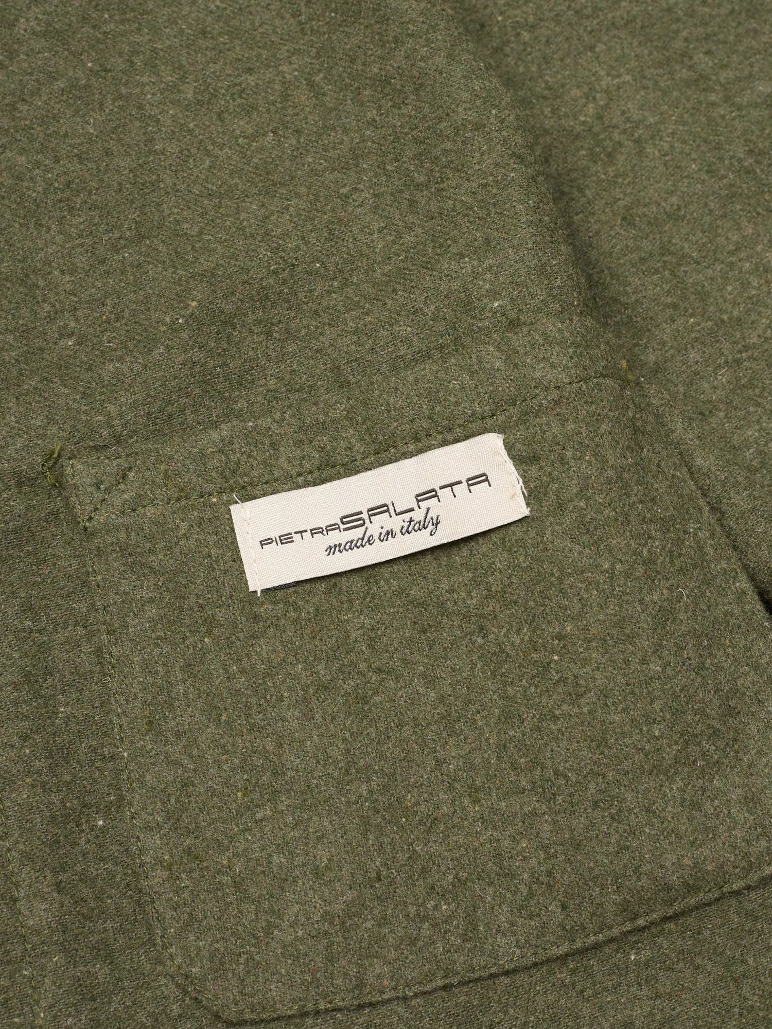 PIETRA SALATA Napoli Chester Green Wool Cashmere Utility Jacket NEW