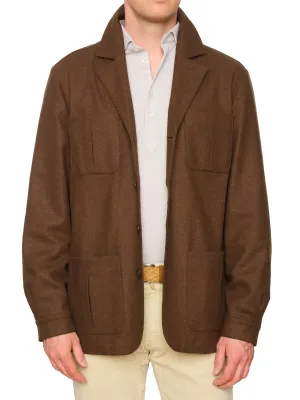 PIETRA SALATA Napoli John Brown Wool Travel Jacket Car Coat NEW XL Slim