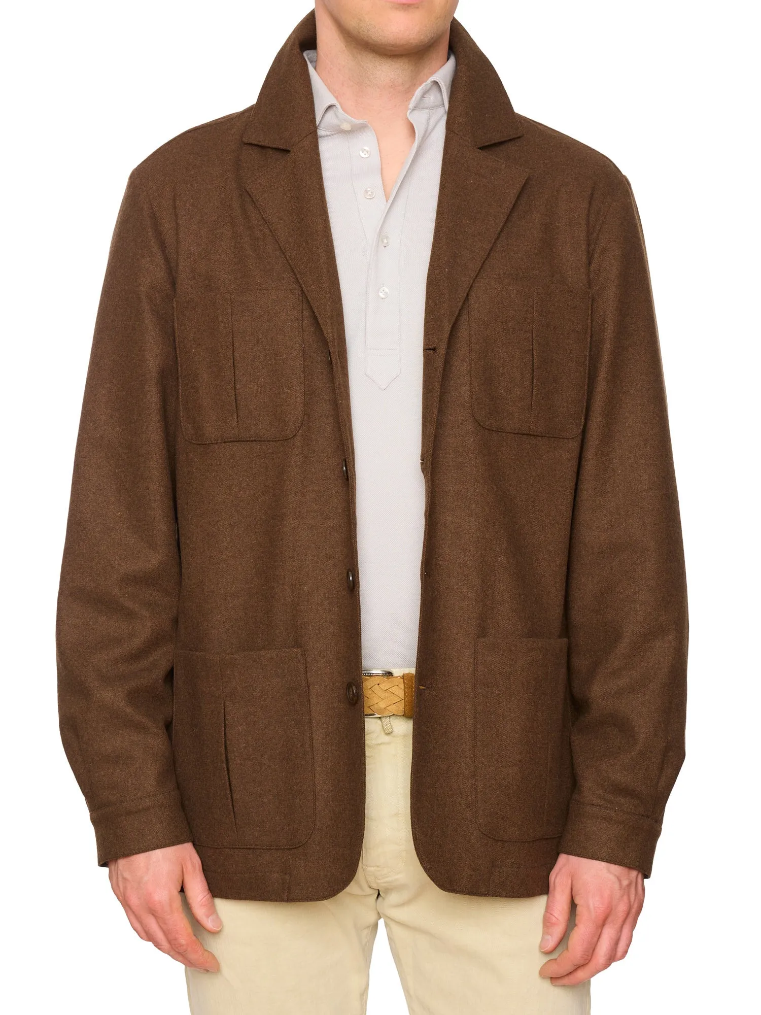 PIETRA SALATA Napoli John Brown Wool Travel Jacket Car Coat NEW XL Slim