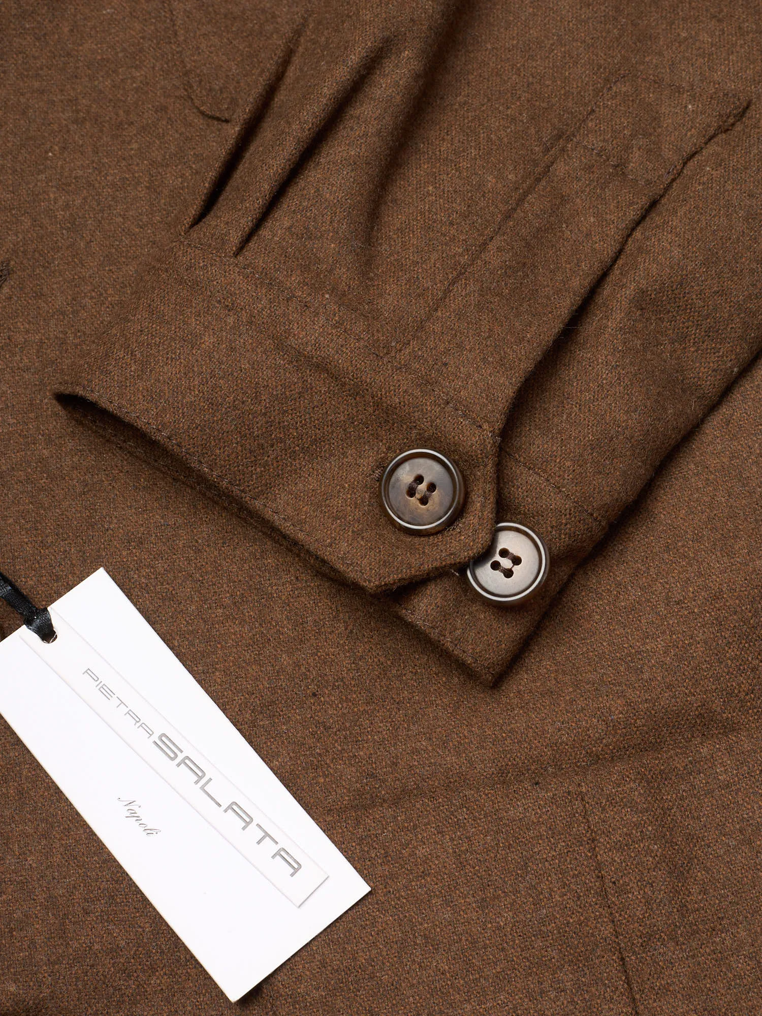 PIETRA SALATA Napoli John Brown Wool Travel Jacket Car Coat NEW XL Slim