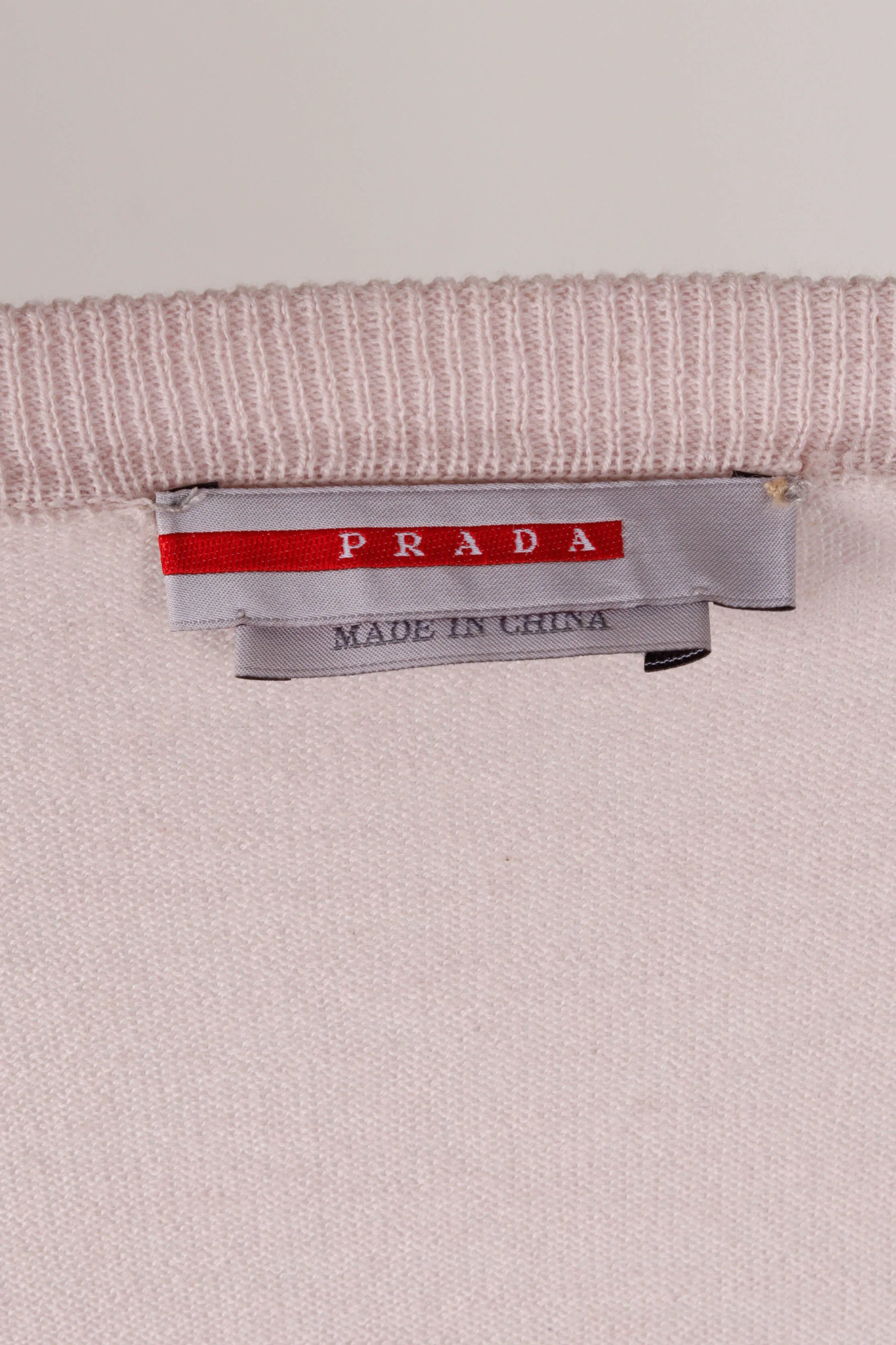 Prada Sport FW06 'Cashmere V-Neck' Sweater Pink (2006)