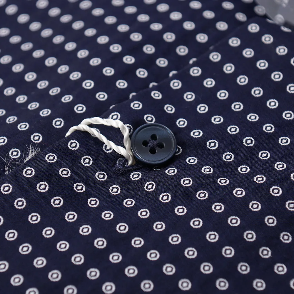 Roda Navy Dot Pattern Cotton Shirt
