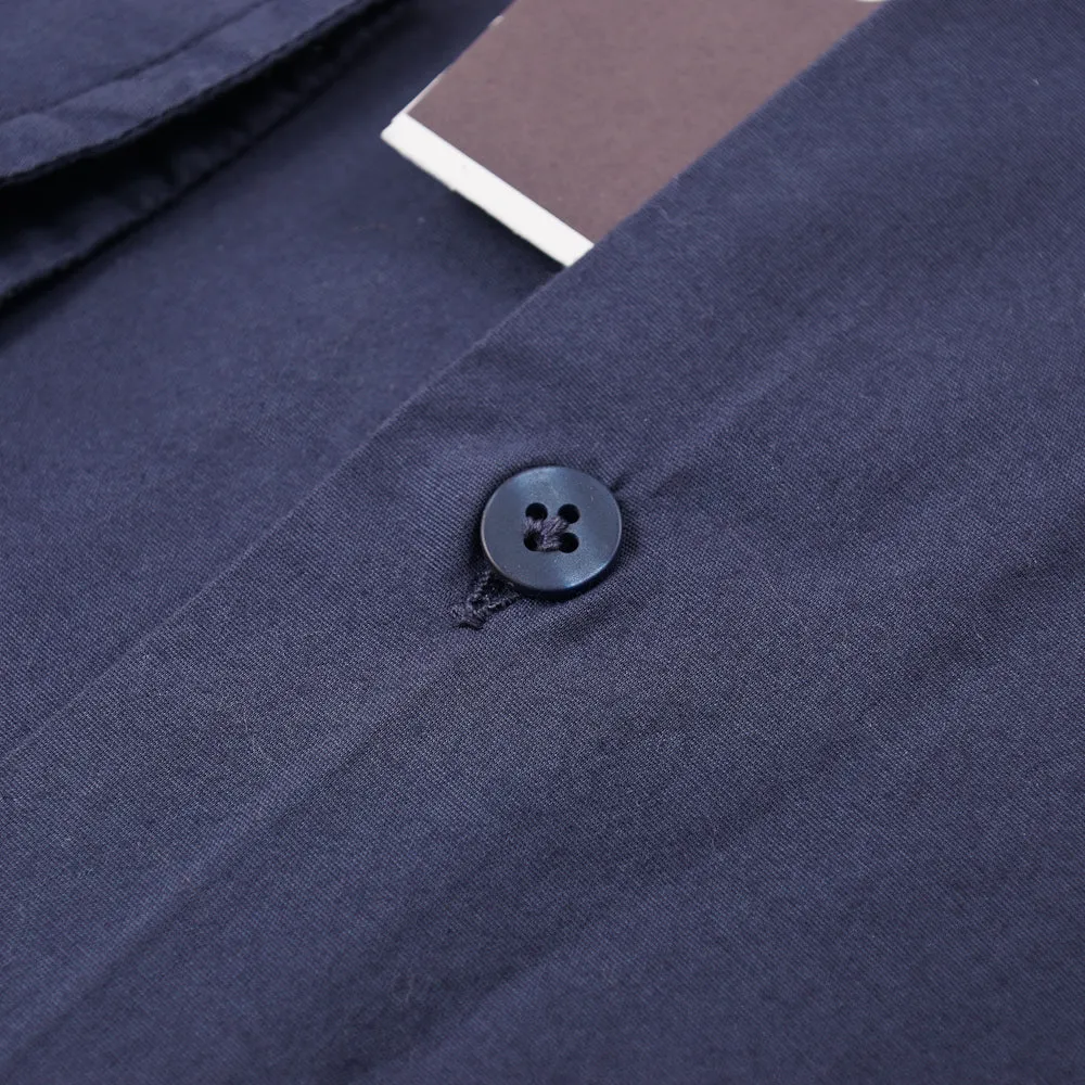 Roda Slim-Fit Navy Blue Cotton Shirt
