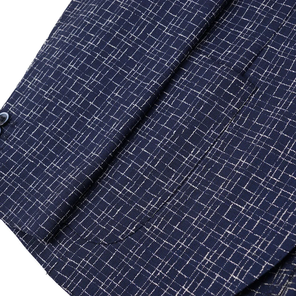 Roda Woven Check Wool and Silk Suit