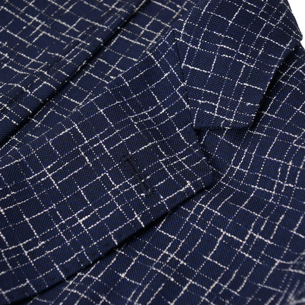 Roda Woven Check Wool and Silk Suit