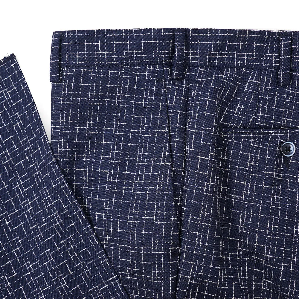 Roda Woven Check Wool and Silk Suit