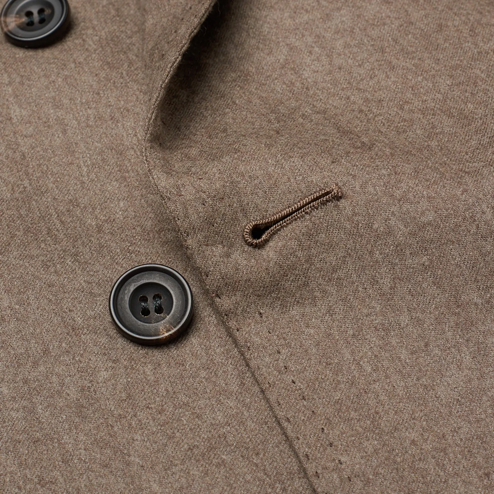 RUBINACCI LH Handmade Bespoke Taupe Gray Wool-Cashmere DB Jacket EU 50 NEW US 40
