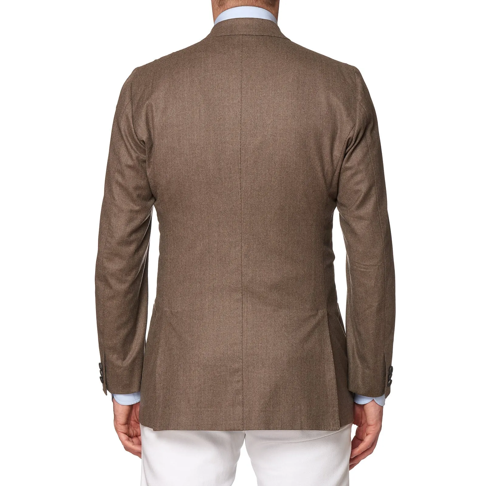 RUBINACCI LH Handmade Bespoke Taupe Gray Wool-Cashmere DB Jacket EU 50 NEW US 40