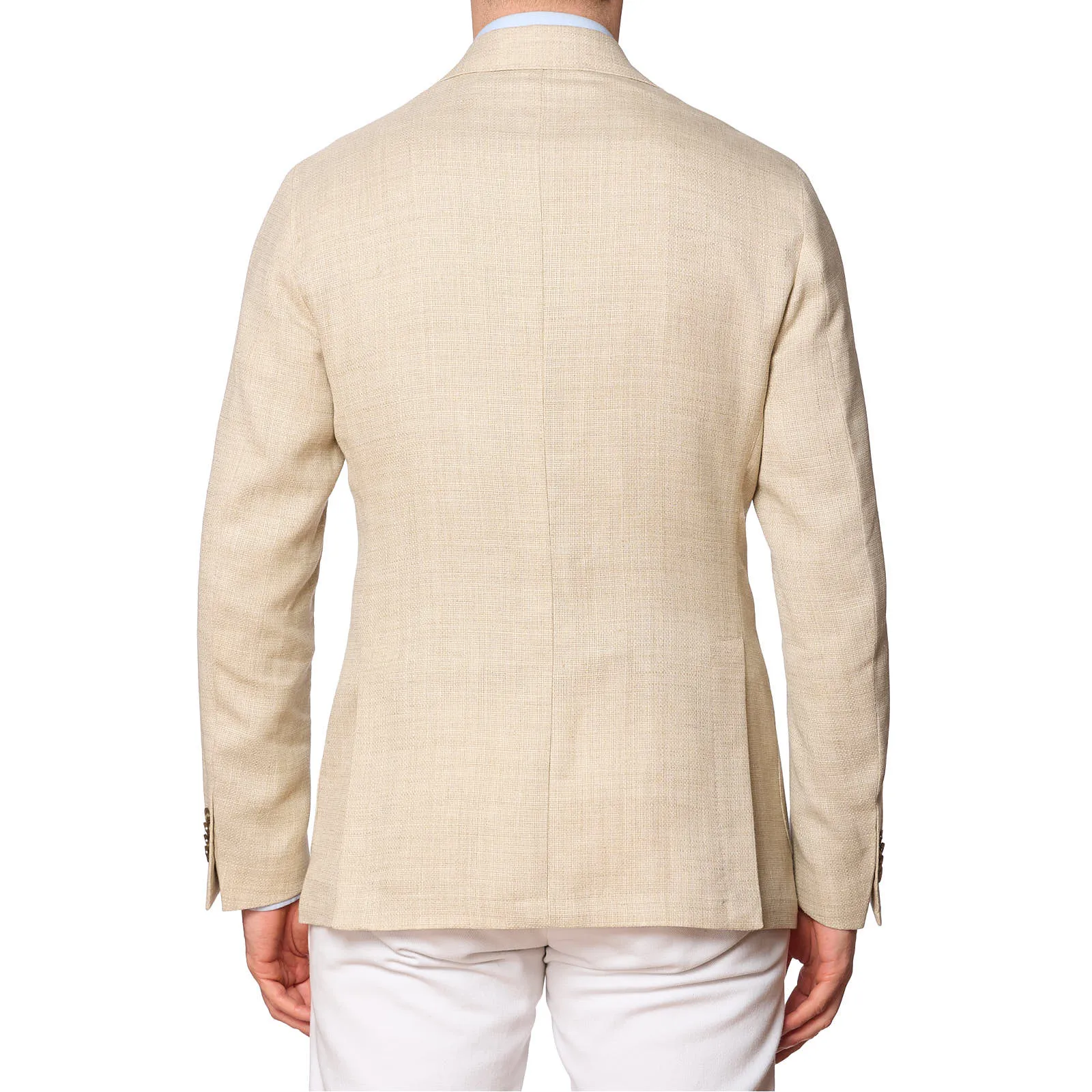 SARTORIA PARTENOPEA Beige Linen Hopsack Jacket NEW Current Model