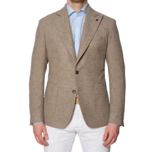 SARTORIA PARTENOPEA Beige Wool-Cashmere Jacket EU 50 NEW US 40 Current Model