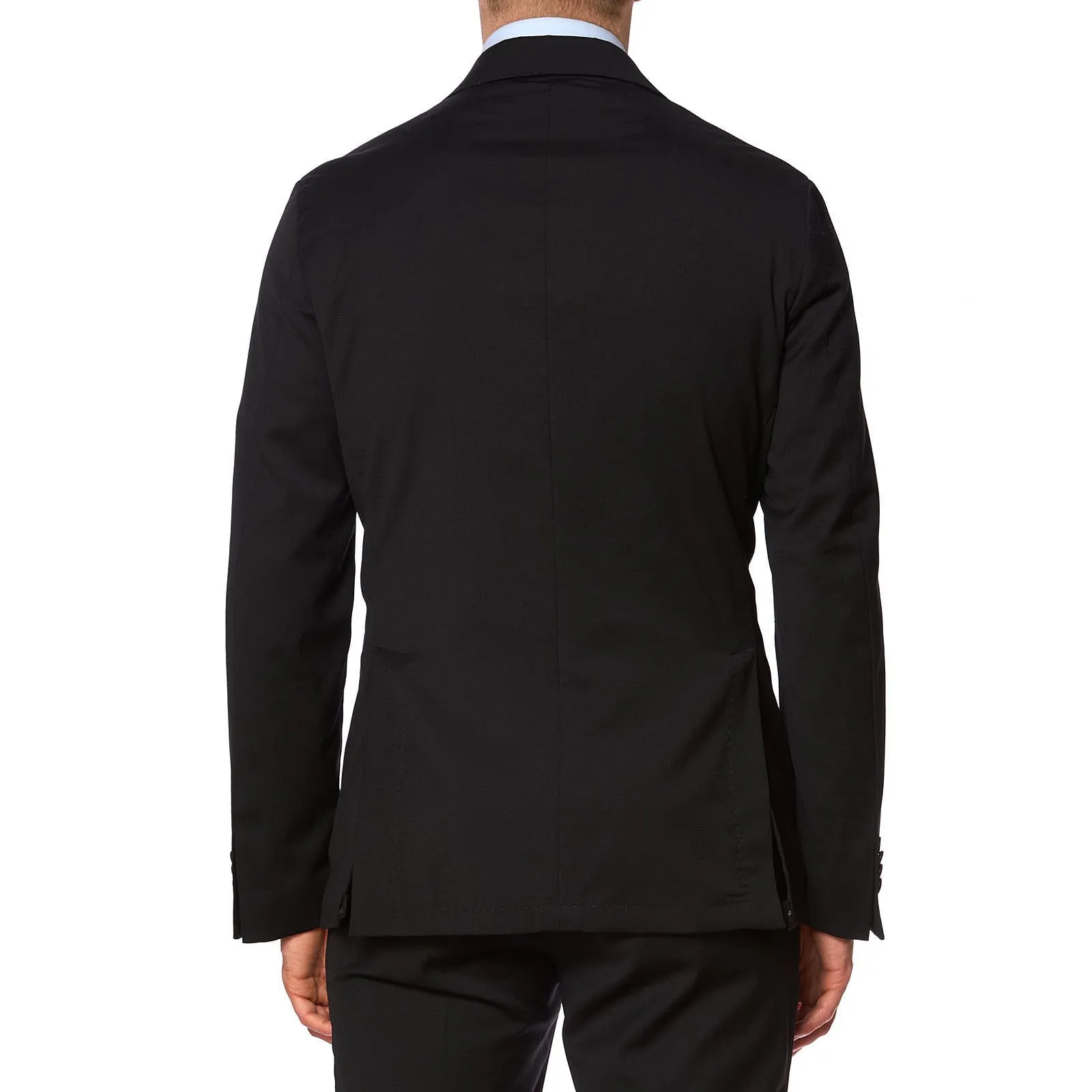 SARTORIA PARTENOPEA Black Super 130's Wool Unlined Suit NEW Current Model