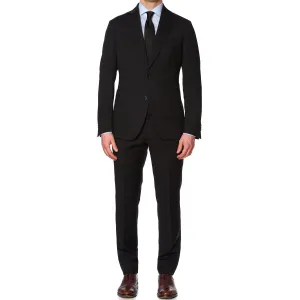 SARTORIA PARTENOPEA Black Super 130's Wool Unlined Suit NEW Current Model