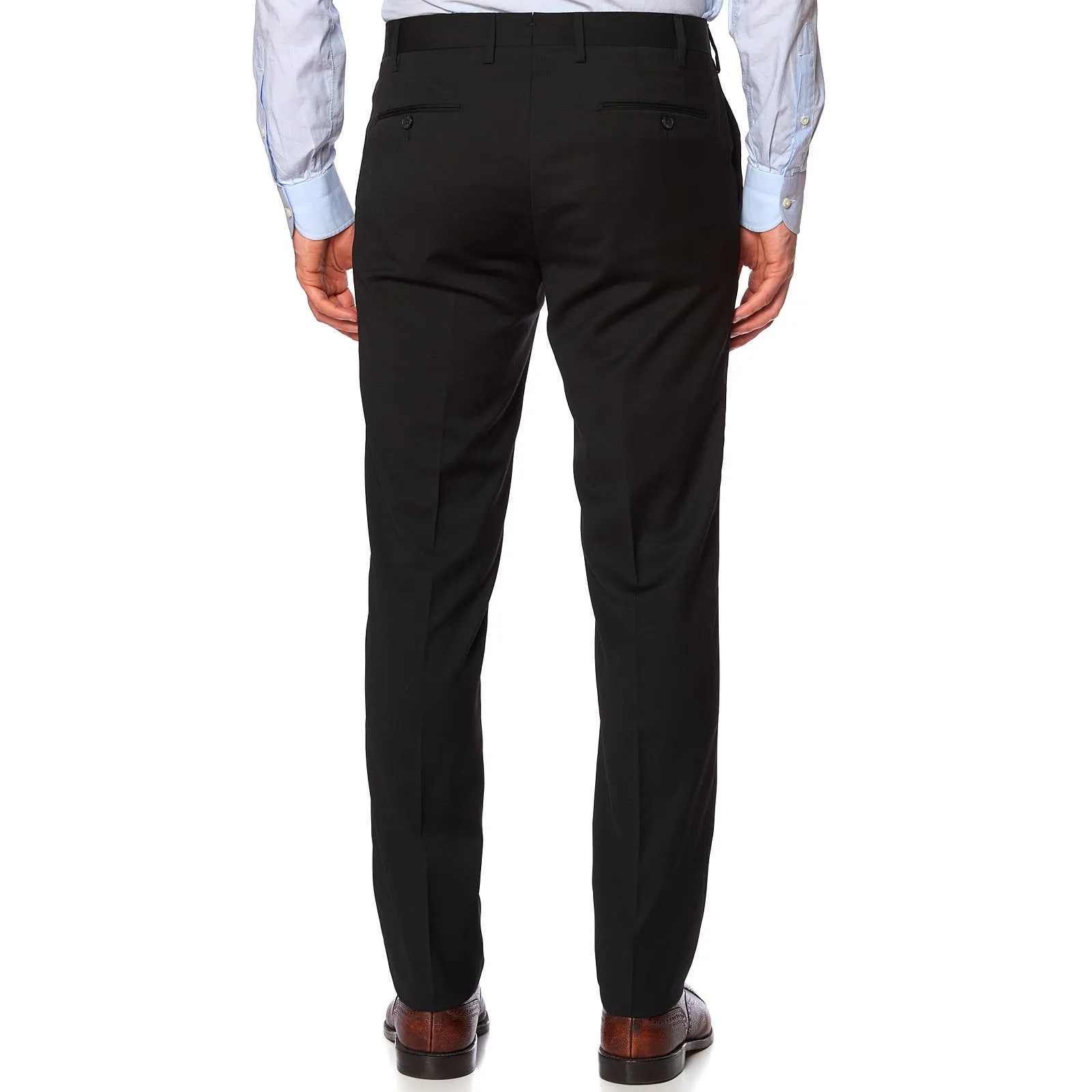 SARTORIA PARTENOPEA Black Super 130's Wool Unlined Suit NEW Current Model
