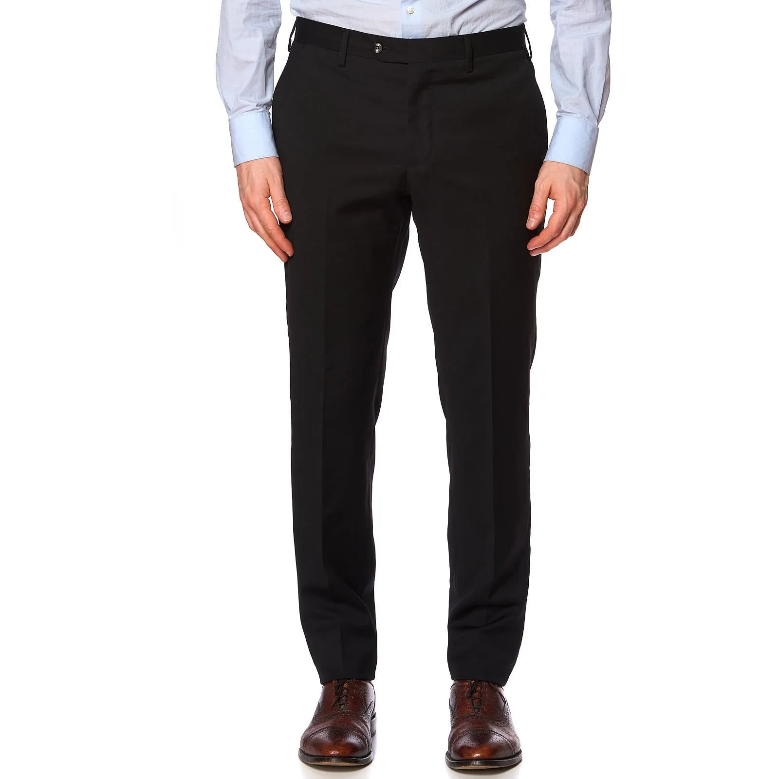 SARTORIA PARTENOPEA Black Super 130's Wool Unlined Suit NEW Current Model