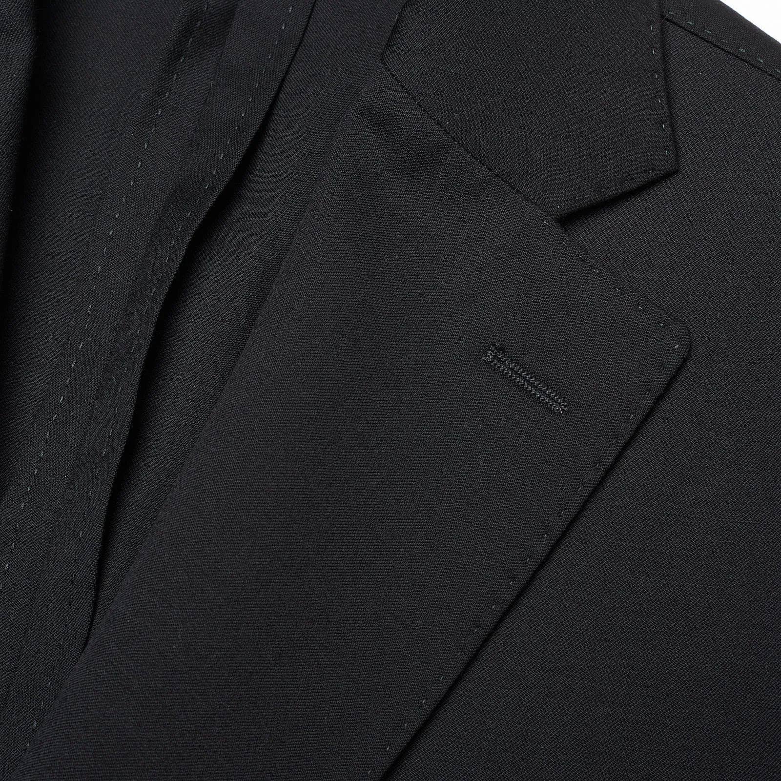 SARTORIA PARTENOPEA Black Super 130's Wool Unlined Suit NEW Current Model