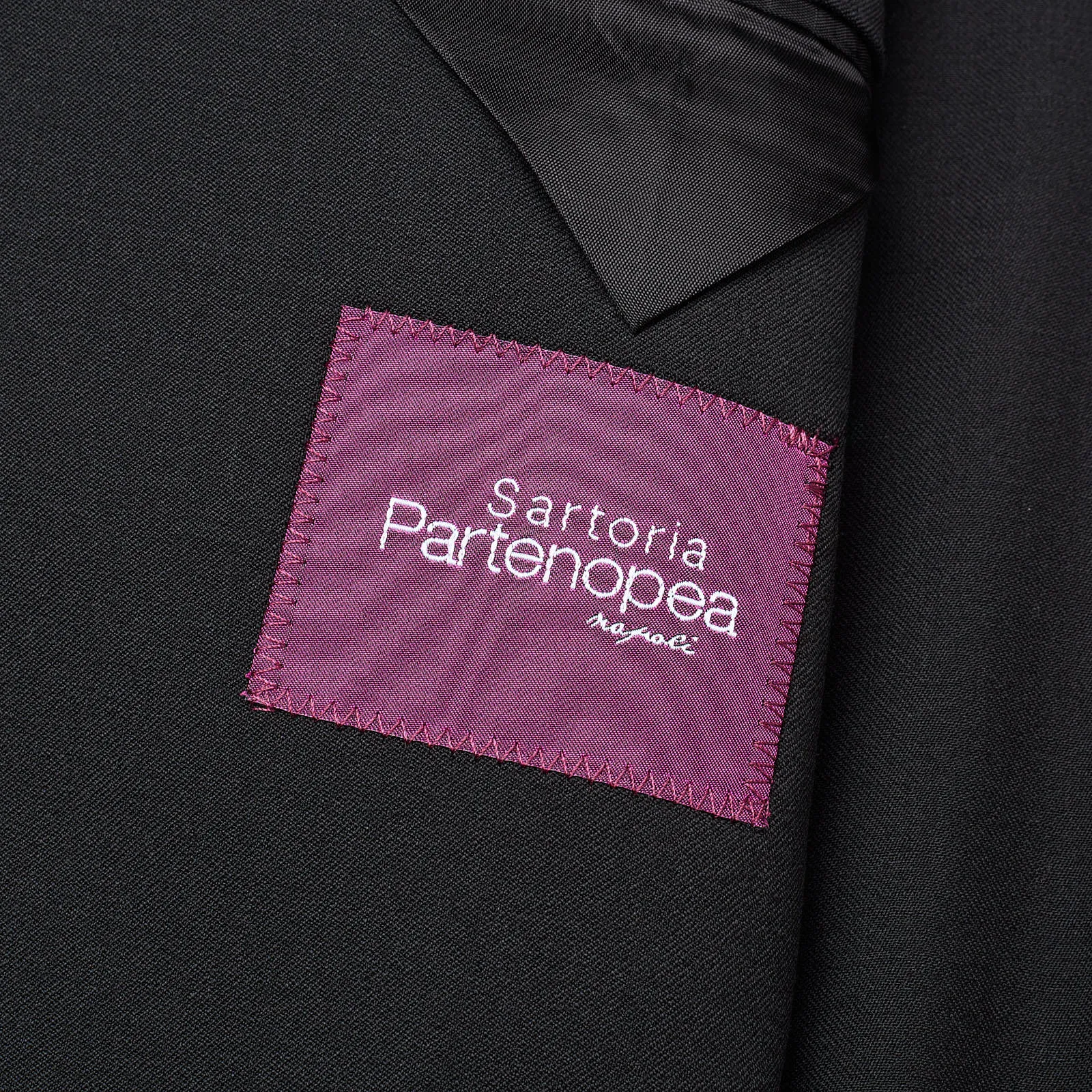 SARTORIA PARTENOPEA Black Super 130's Wool Unlined Suit NEW Current Model