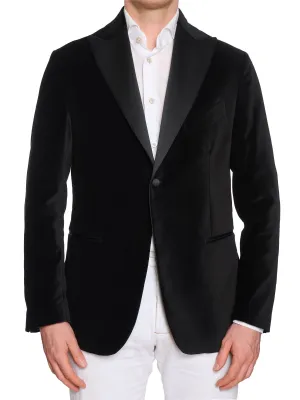 SARTORIA PARTENOPEA Black Velvet Dinner Jacket EU 50 NEW US 40 Current Model