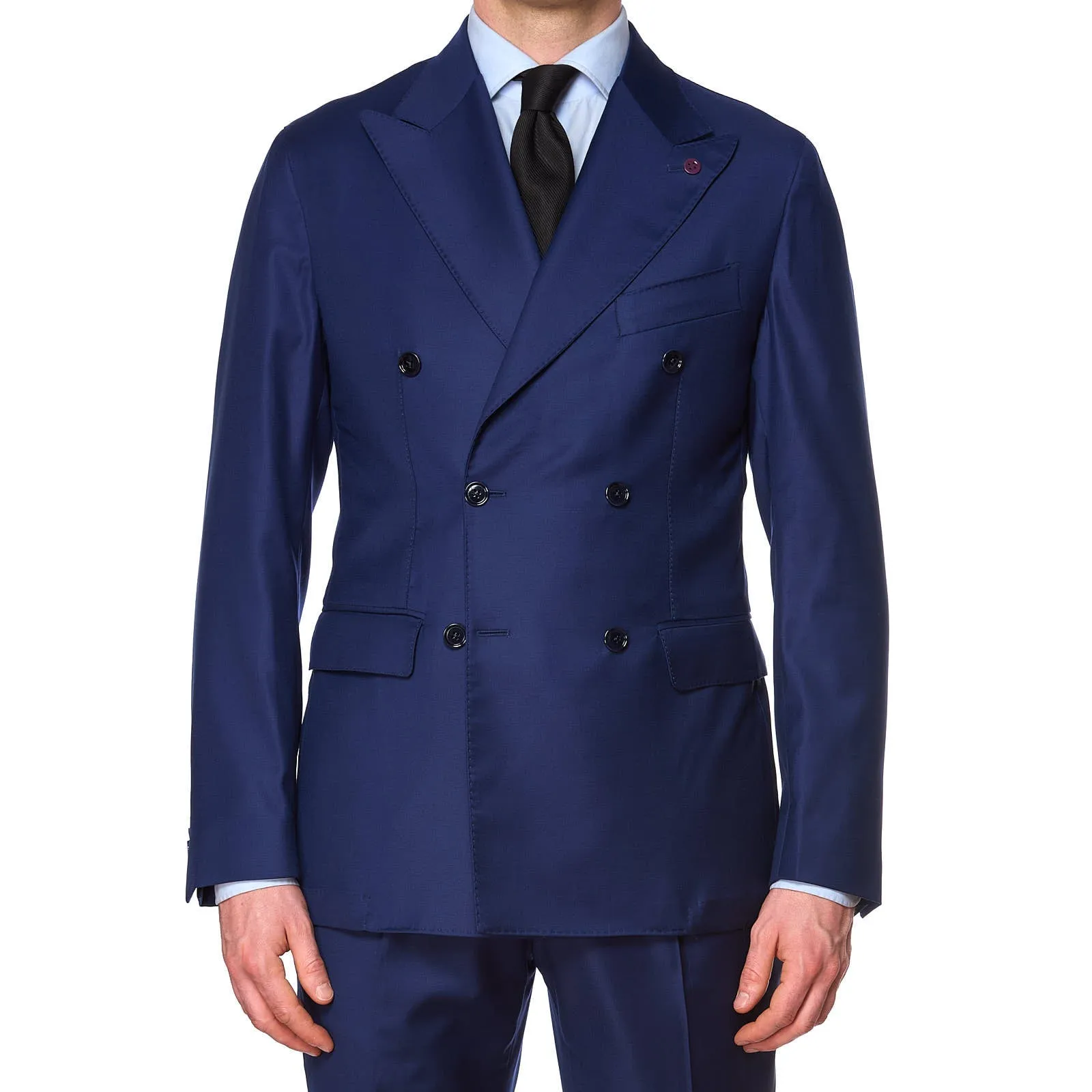 SARTORIA PARTENOPEA Blue 170's Loro Piana Wool-Cashmere Wish DB Suit Current