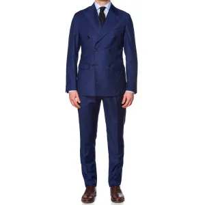 SARTORIA PARTENOPEA Blue 170's Loro Piana Wool-Cashmere Wish DB Suit Current