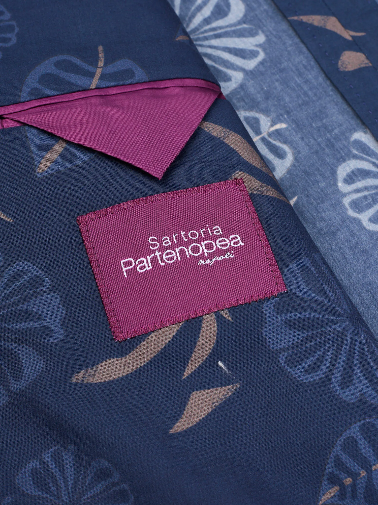 SARTORIA PARTENOPEA Blue Floral Cotton Jacket EU 48 NEW US 38 Current Model